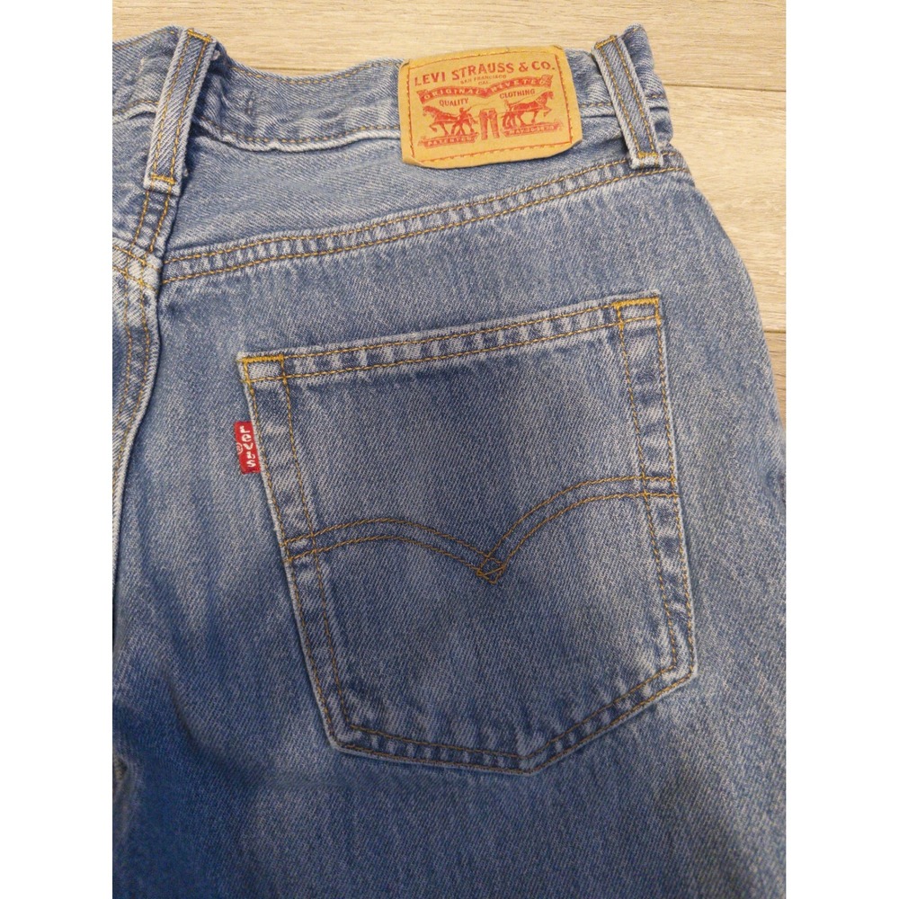 Levi's 94 Baggy Jeans Women 28x31 High Rise Straight Leg Light Wash - Picture 8 of 11